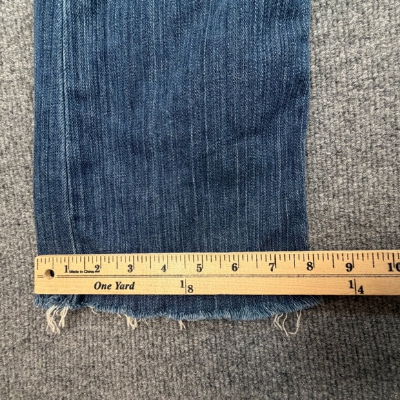 BKE Payton Bootcut Jeans Womens 26R (Fits 29x30) Blue Low Rise Raw Hem Stretch - Picture 11 of 15